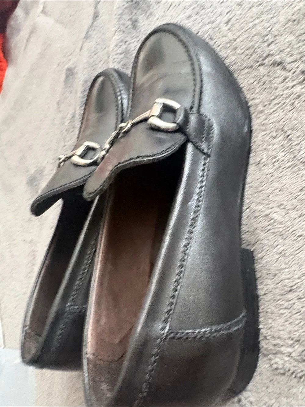 To Boot Black Leather Horsebit Loafers